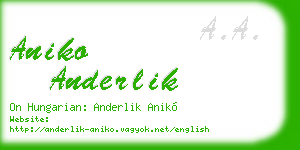 aniko anderlik business card